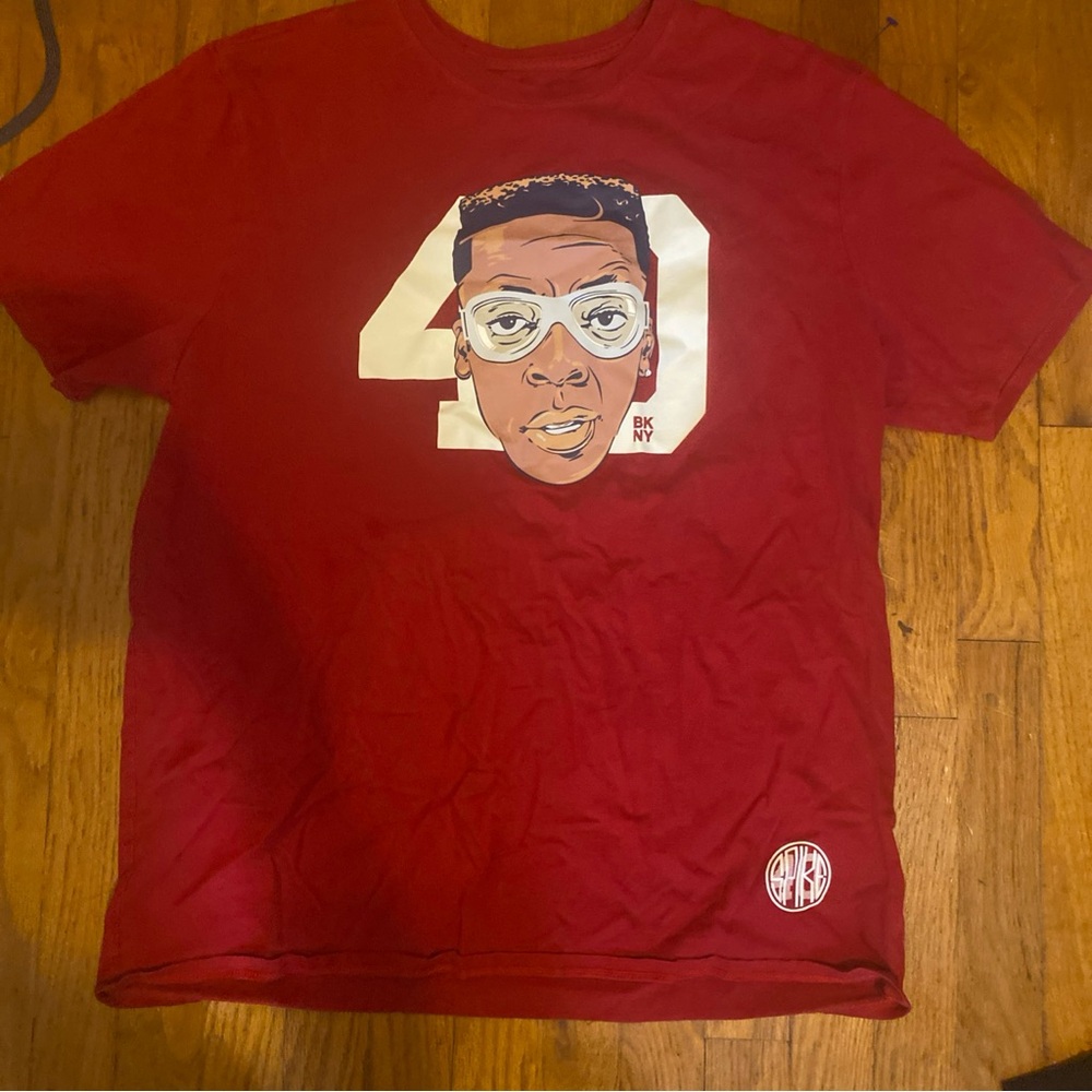 Jordan Red Graphic Tee with Iconic Design